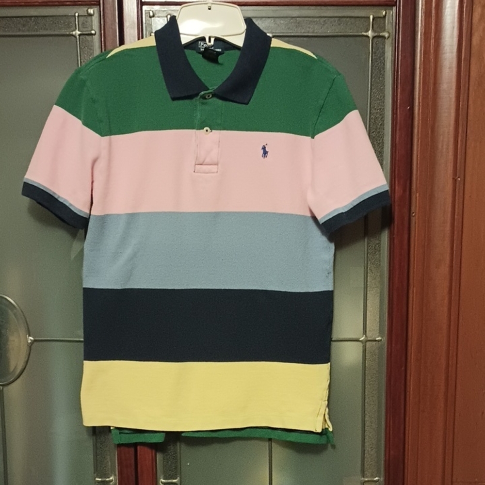 Polo by Ralph Lauren Striped Polo Shirt Size L 14/16